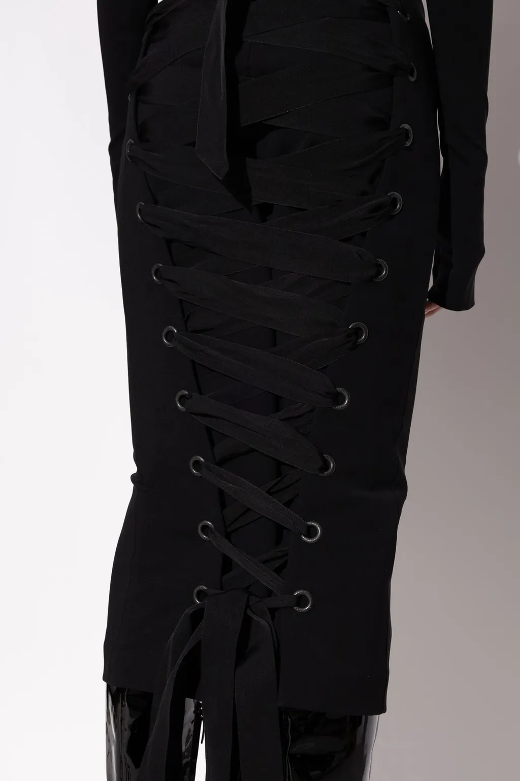 Stand Up Collar Midi Dress