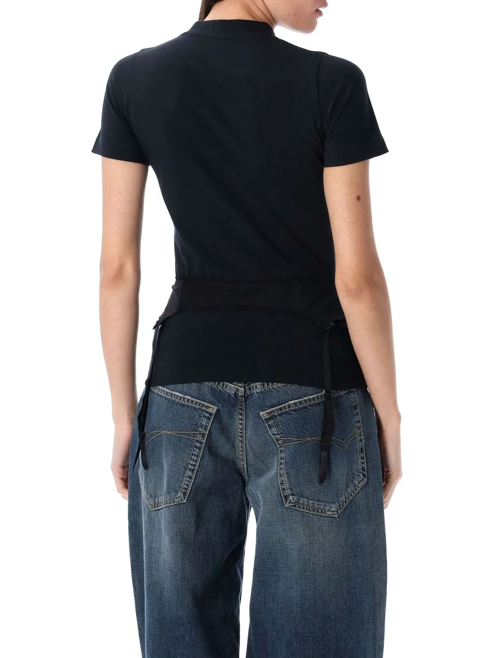 Lingerie Detailed Crewneck T-Shirt