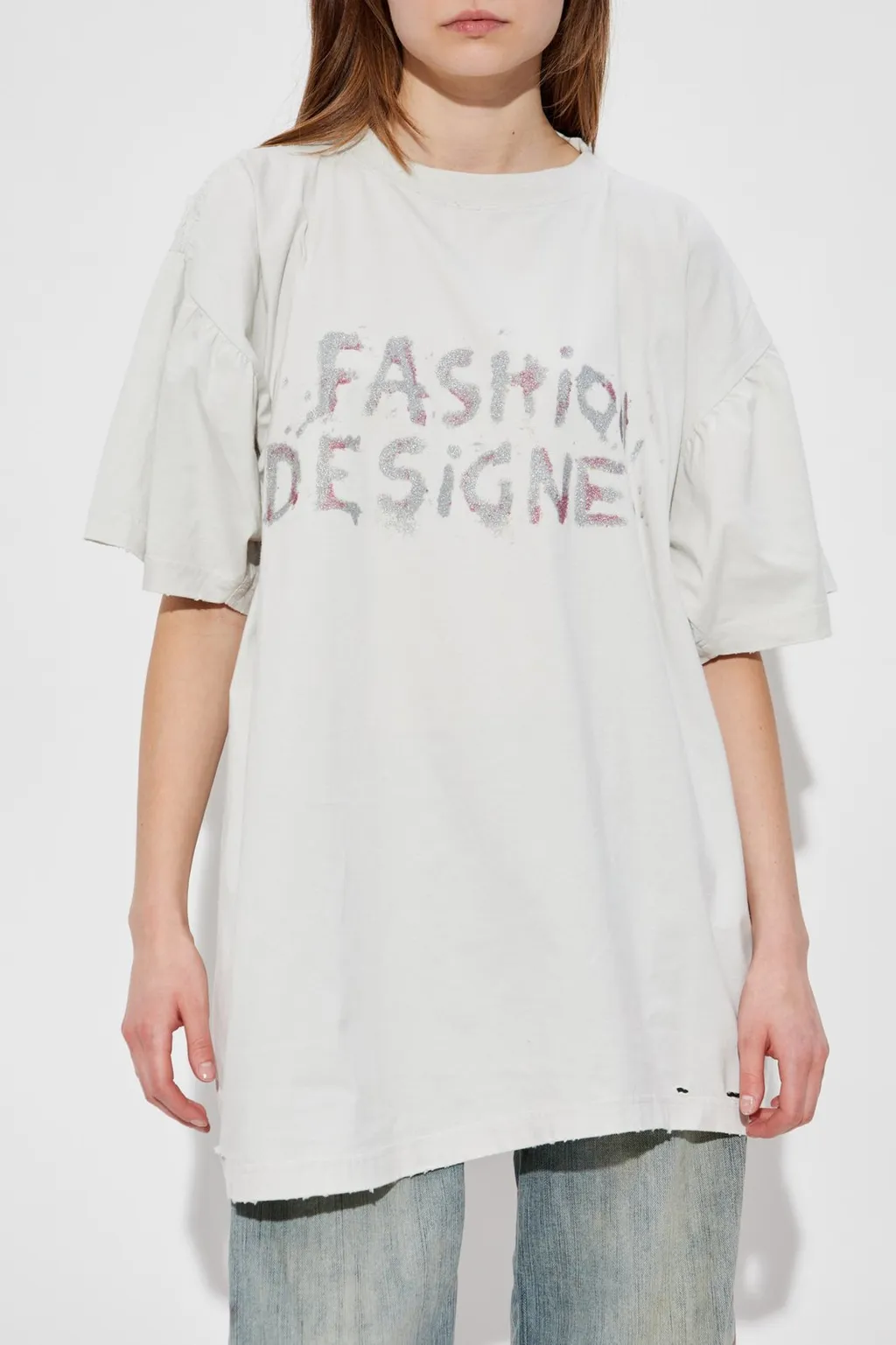 Distressed Short-Sleeved T-Shirt