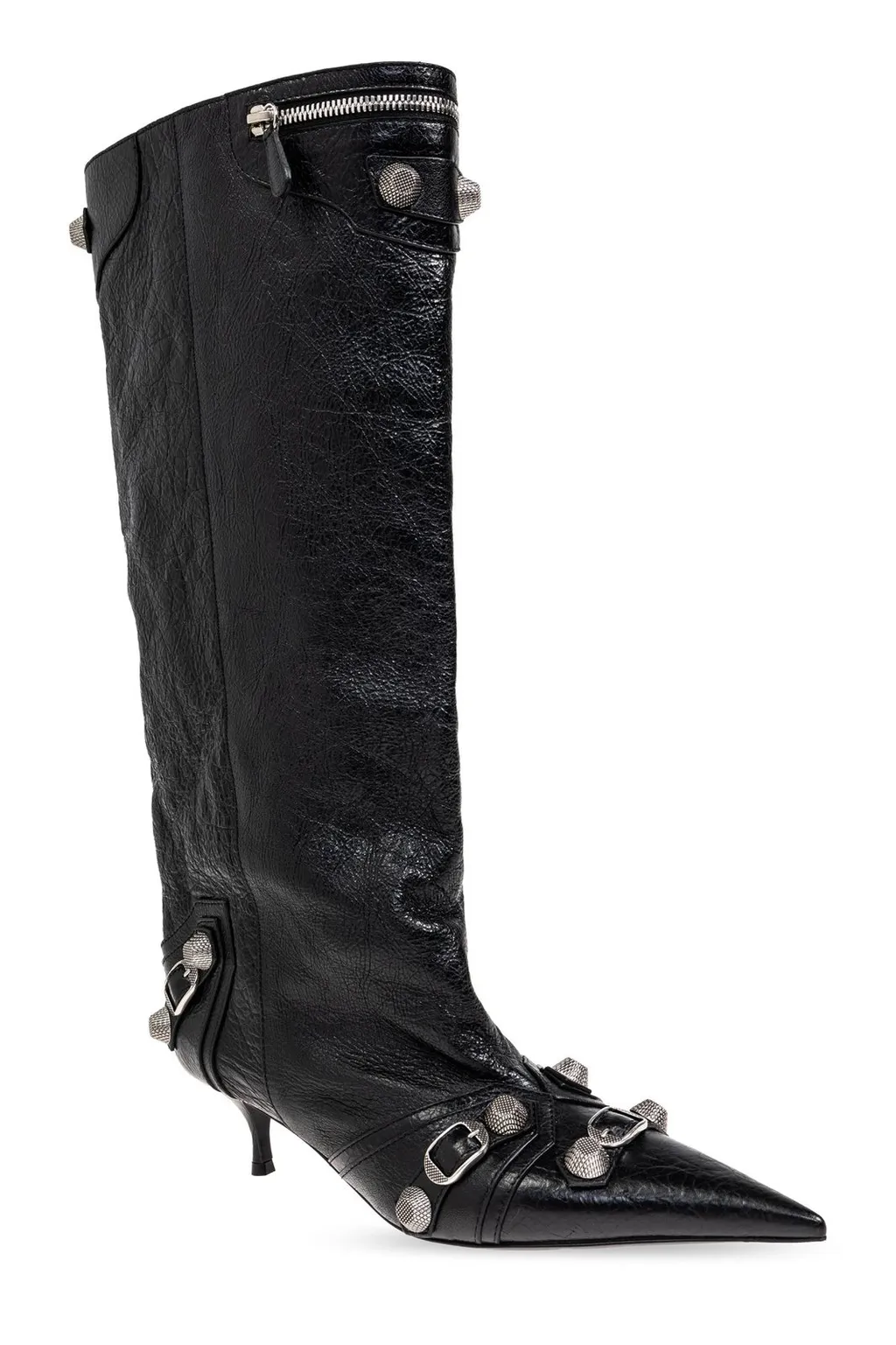 Pointed-Toe Heeled Boots