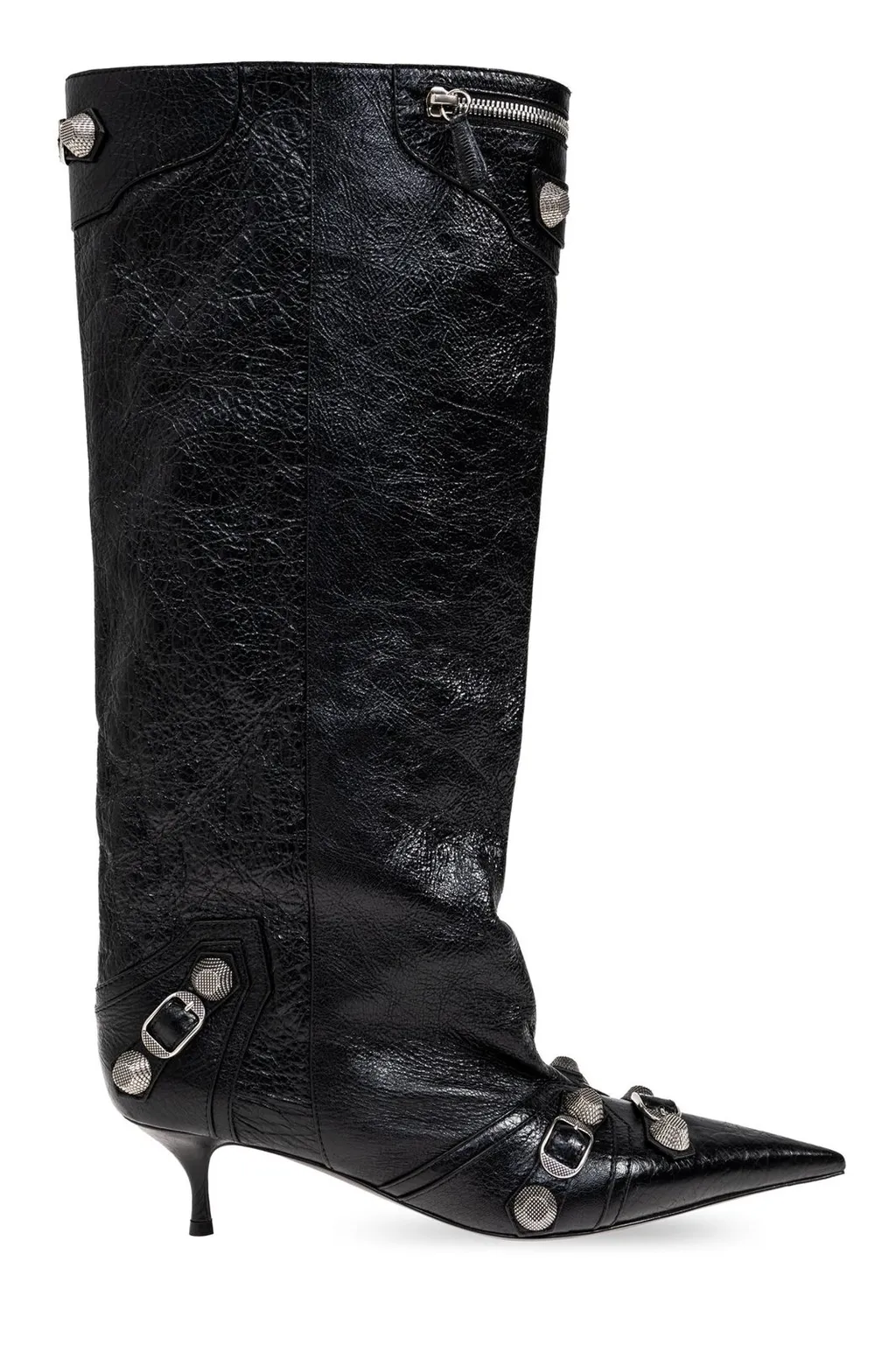 Pointed-Toe Heeled Boots