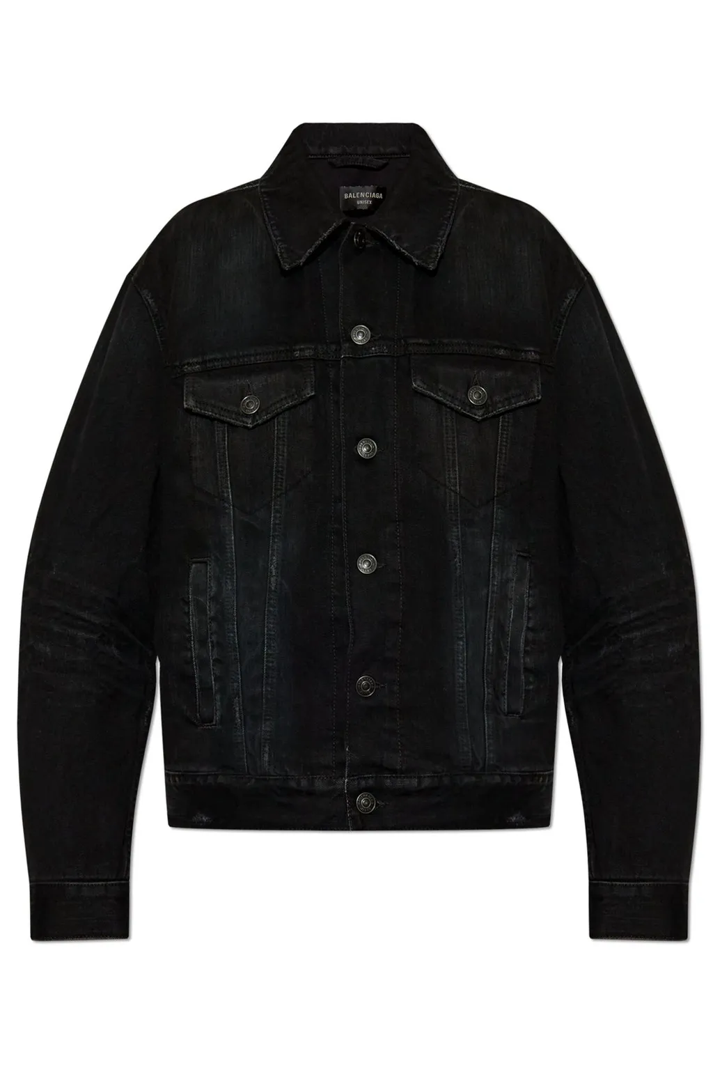 Collared Button-Up Denim Jacket
