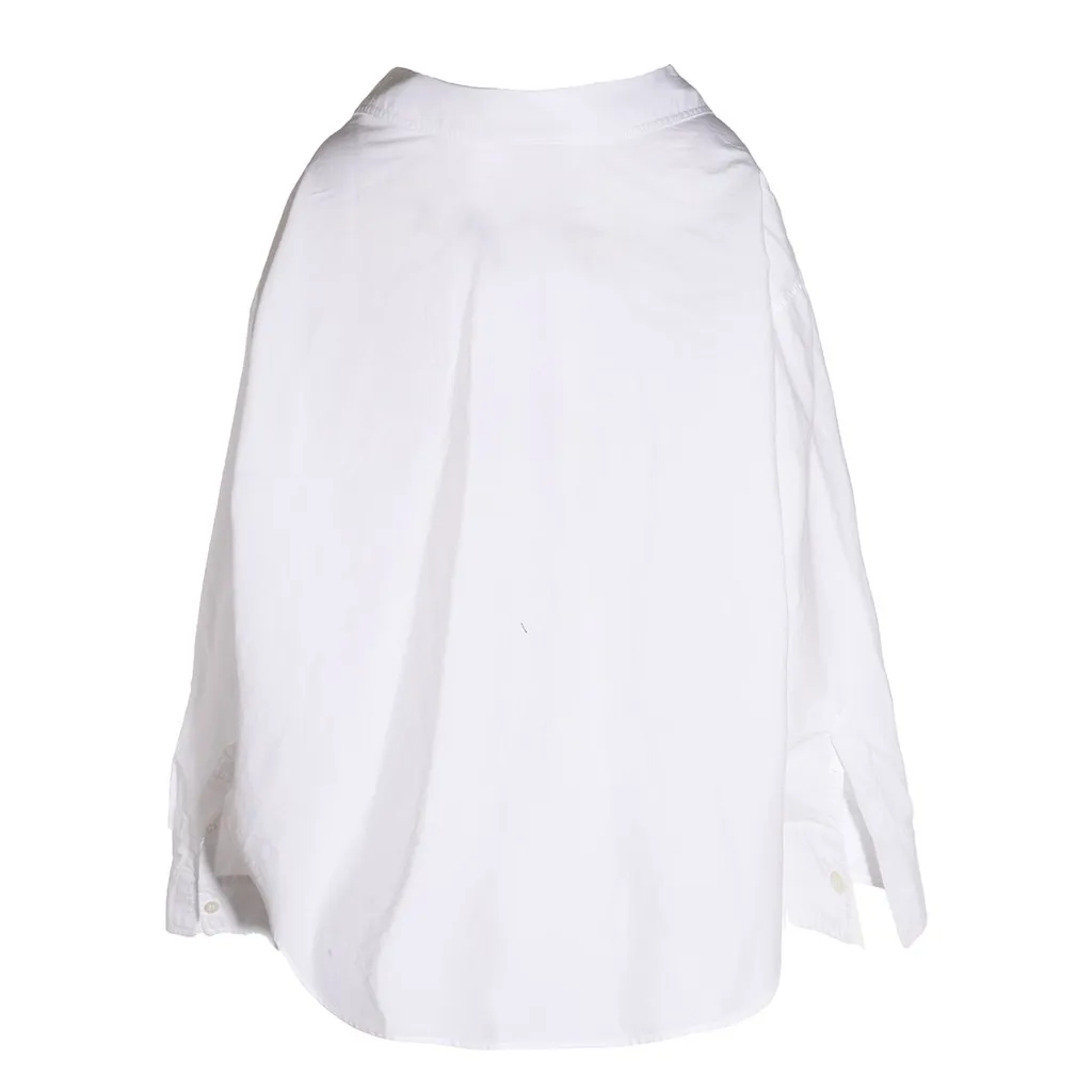 Off-Shoulder Oversized Poplin Shirt