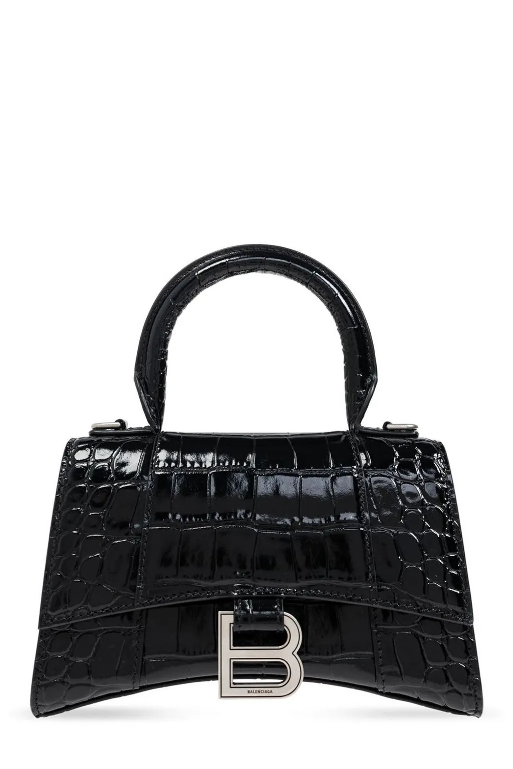 Hourglass Xs Logo Plaque Tote Bag