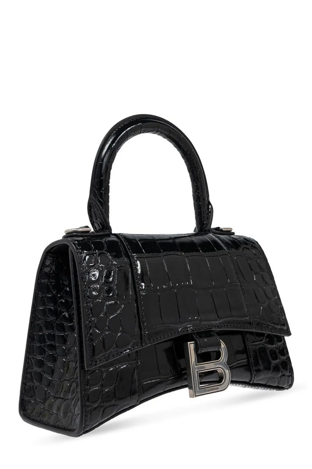 Hourglass Xs Logo Plaque Tote Bag