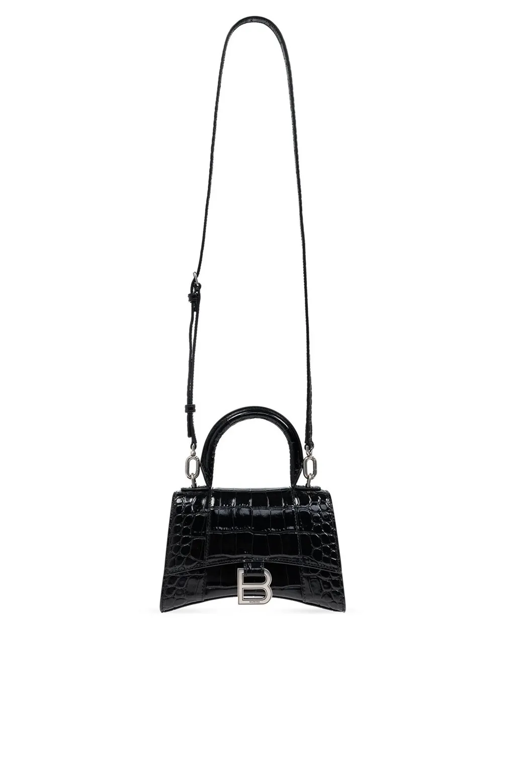 Hourglass Xs Logo Plaque Tote Bag