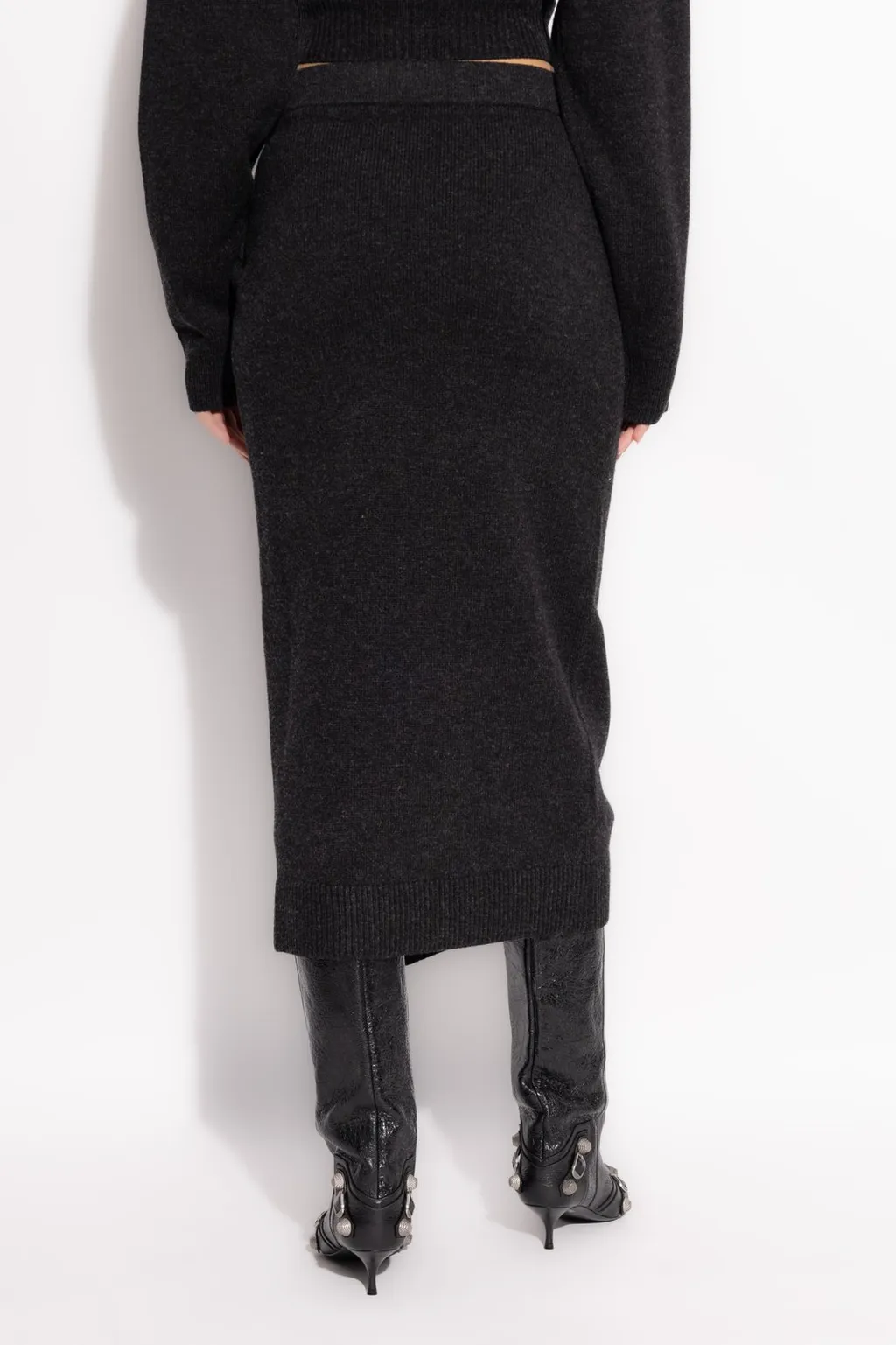 Slit Detailed Knit Skirt