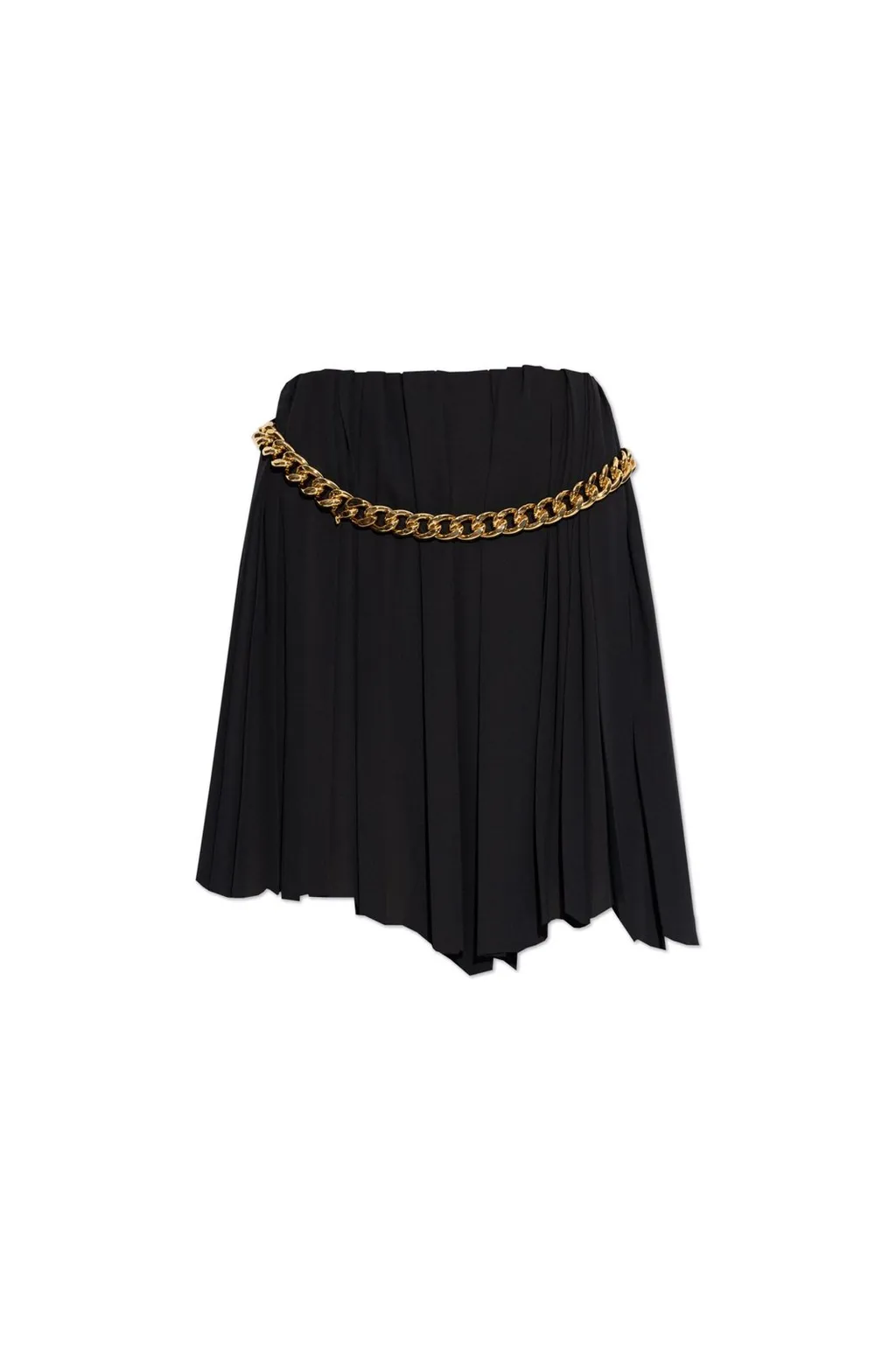 Pleated Chain Detailed Skirt
