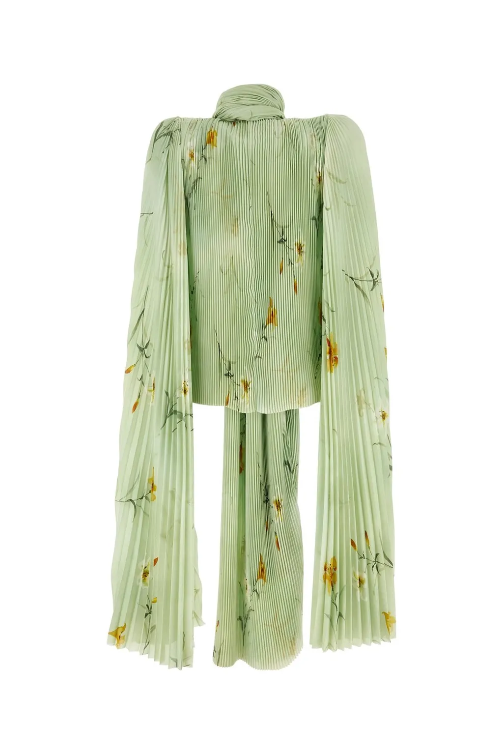Floral Printed Pleated Blouse Top
