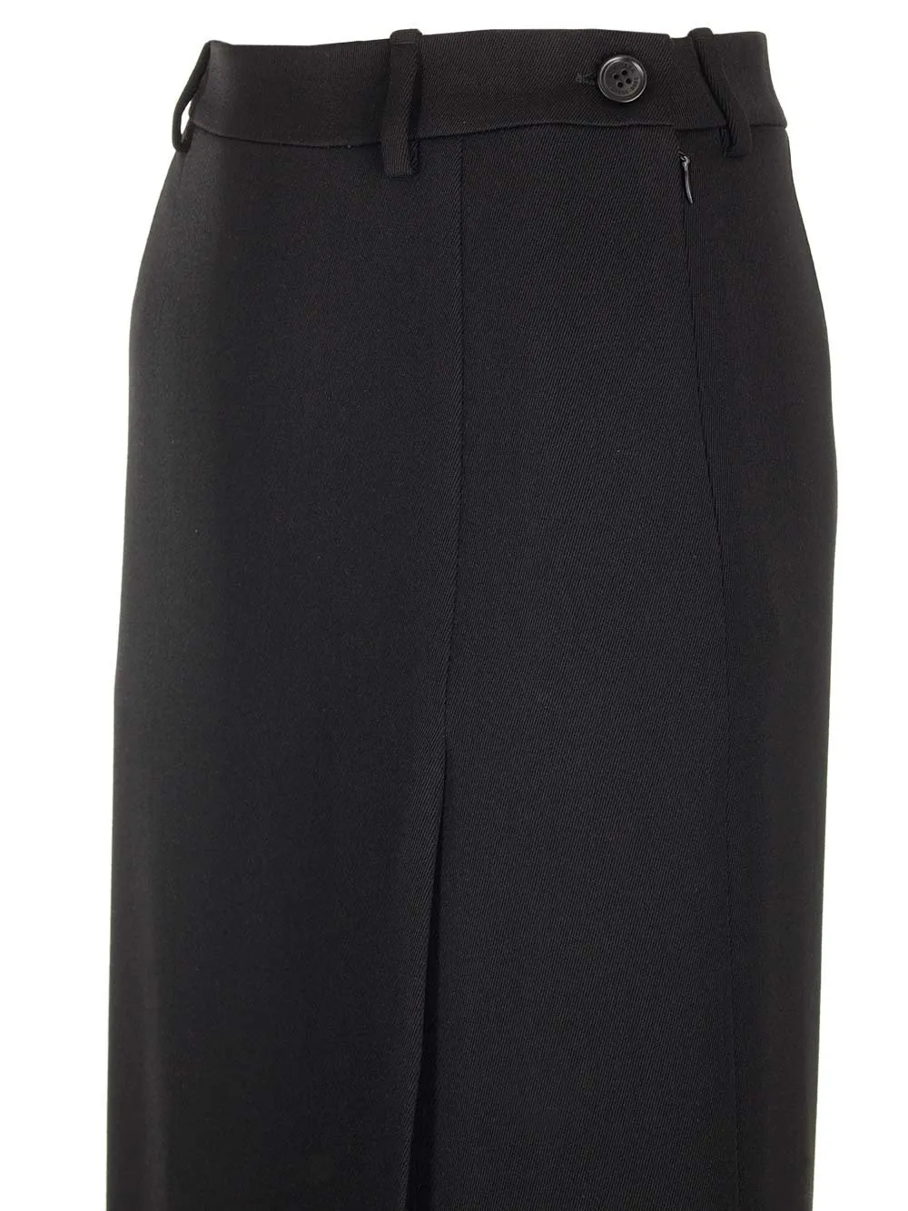 Side Slit Tailored Maxi Skirt