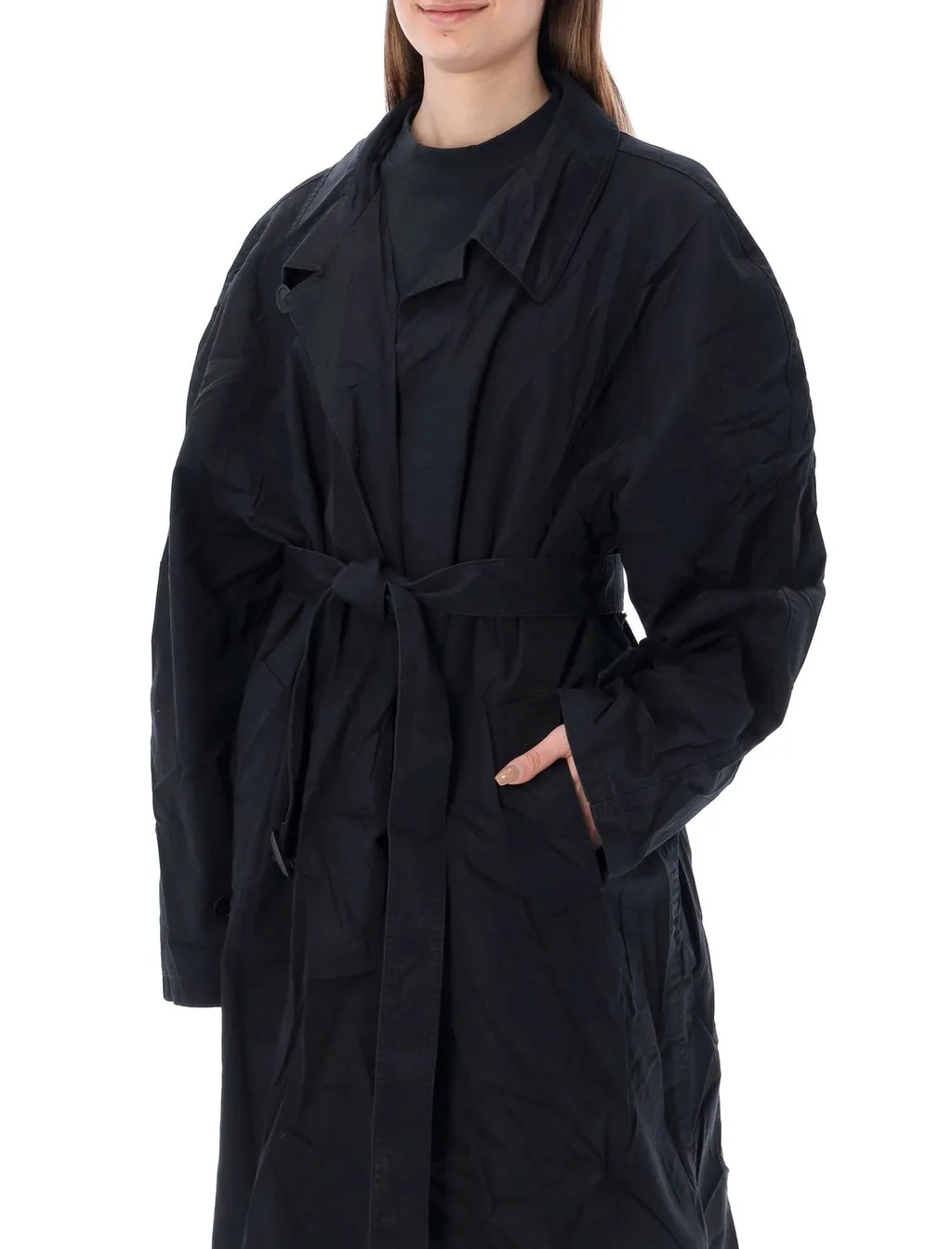 Belted Long-Sleeved Coat