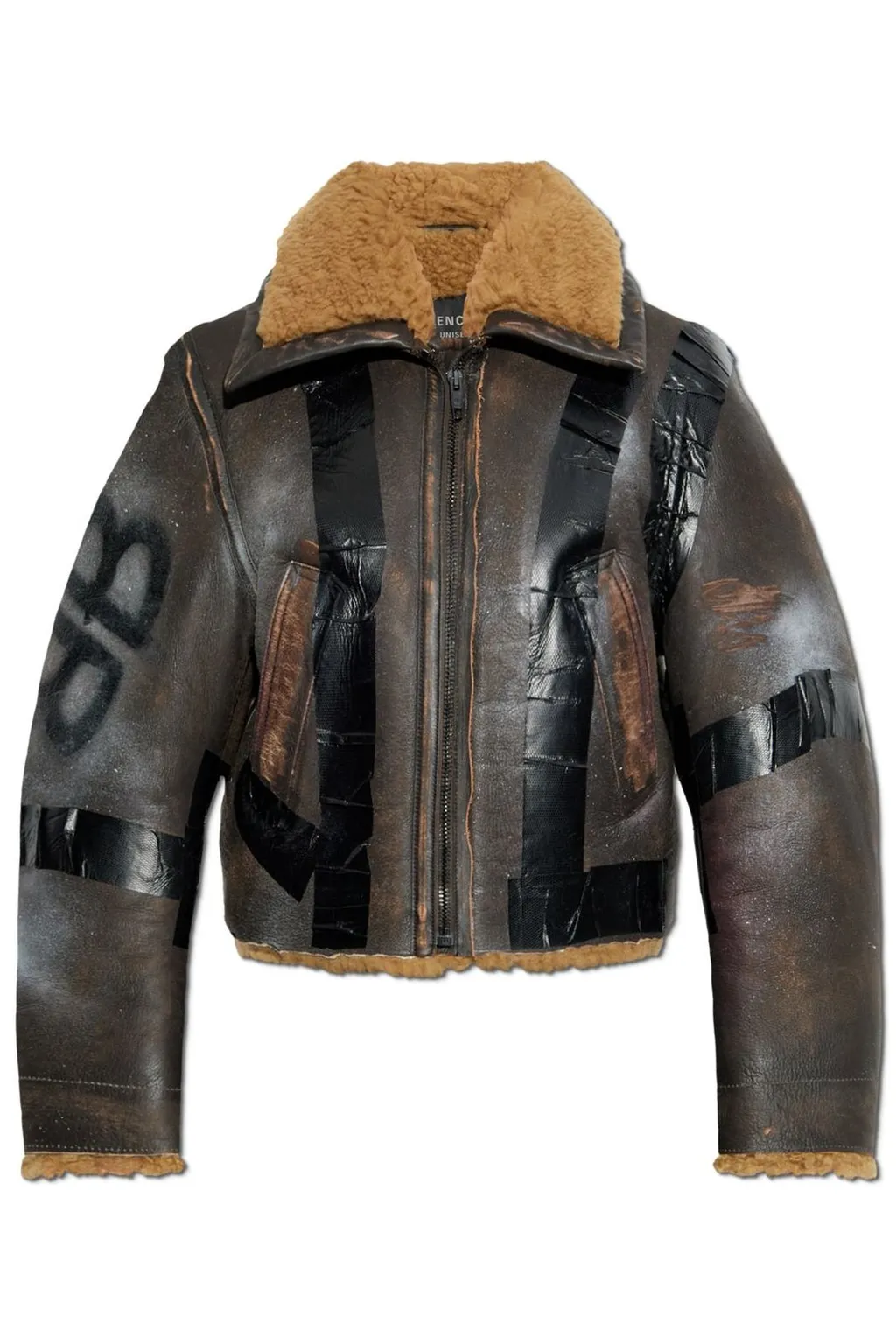 Zip-Up Distressed Jacket