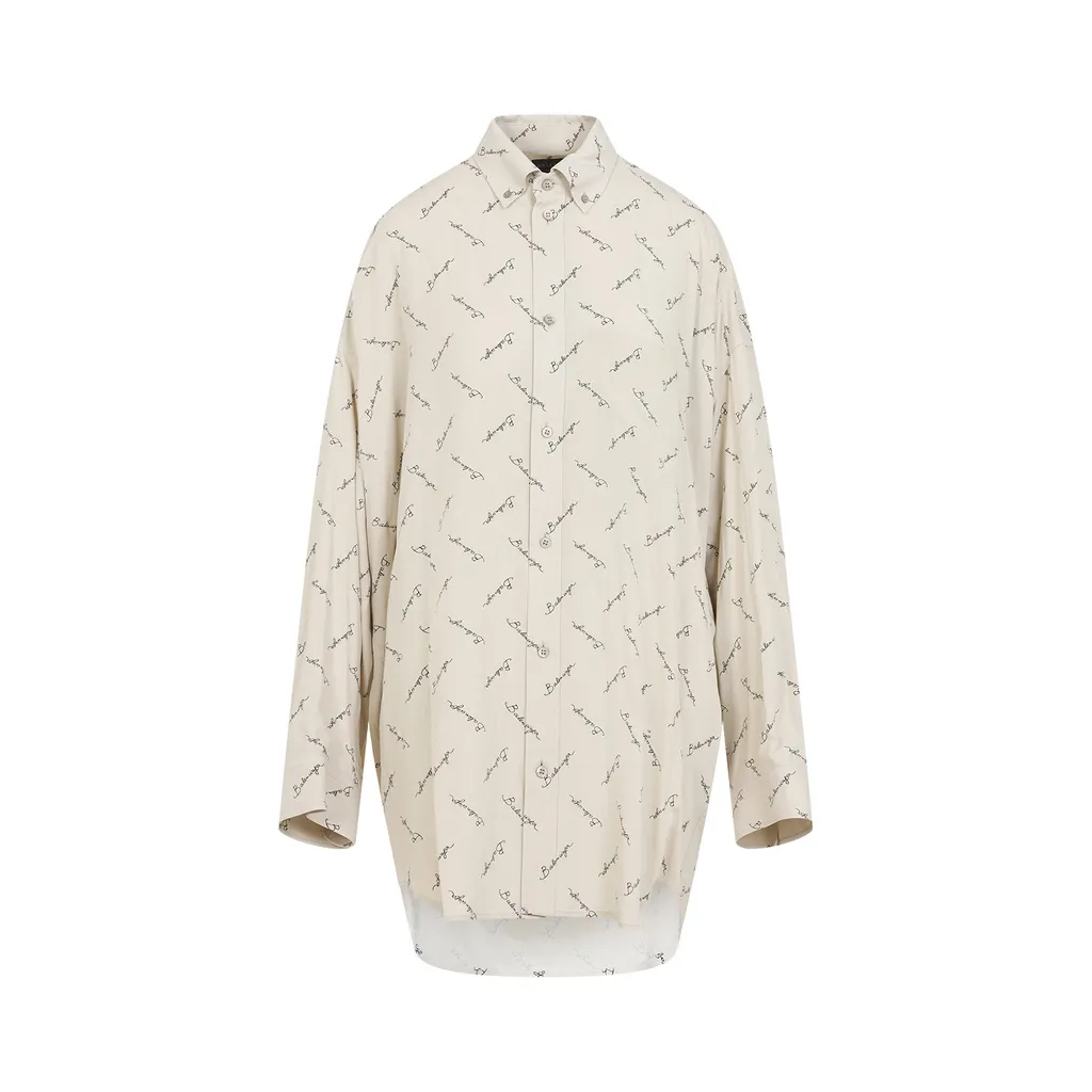 Allover Logo Long-Sleeved Shirt