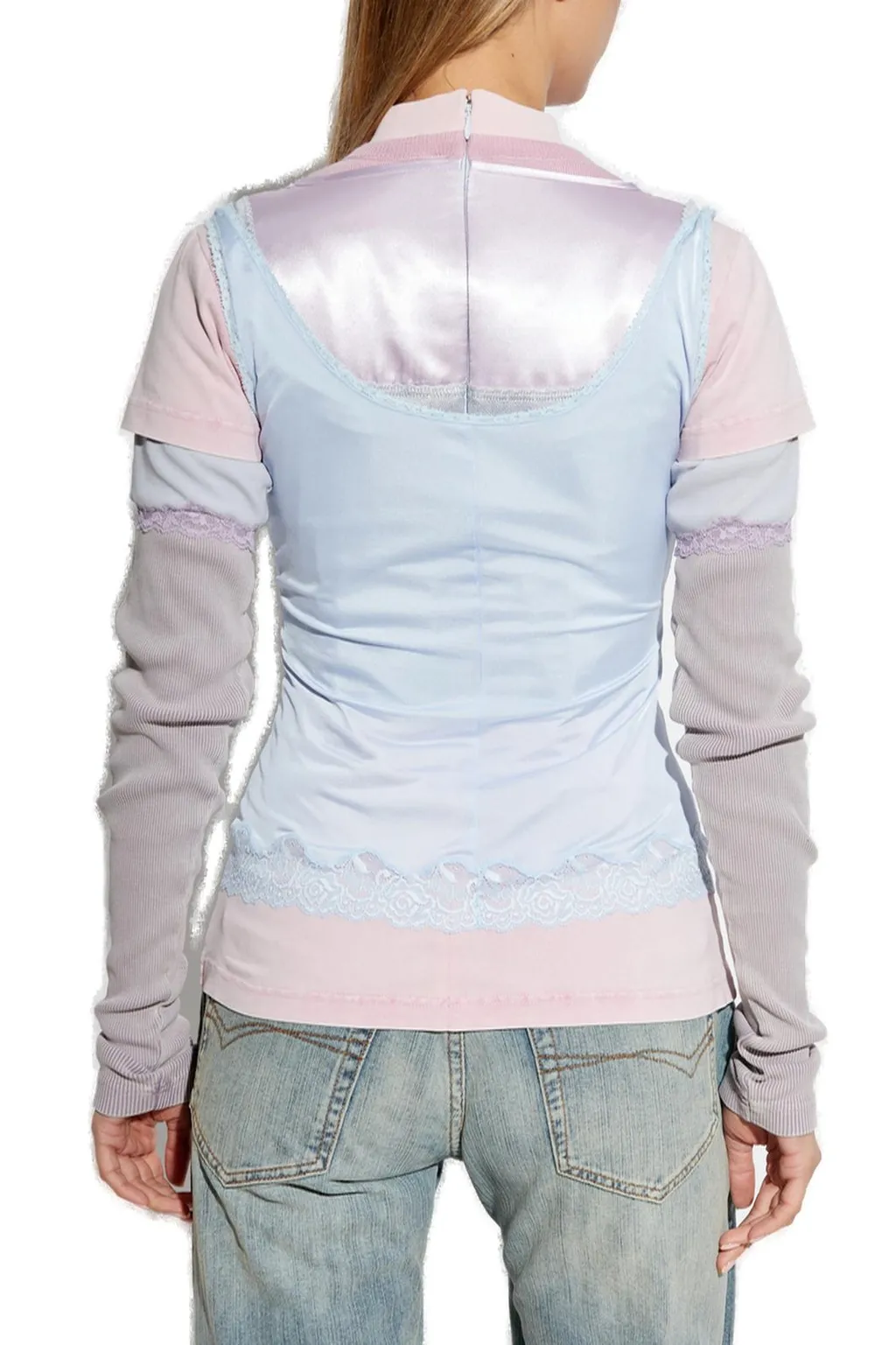 Layered Multicolo Long-Sleeved Top