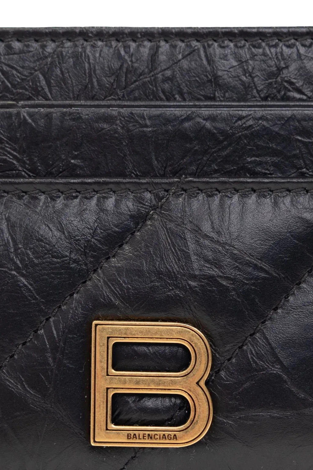 Logo Plaque Quilted Cardholder