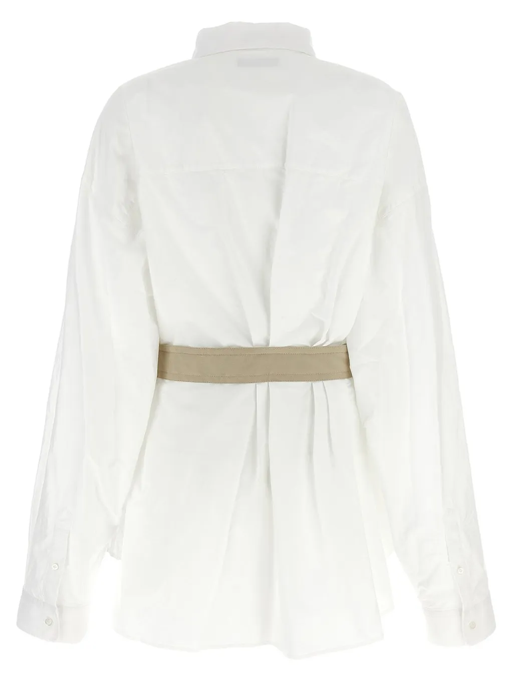 Long-Sleeved Belt Shirt