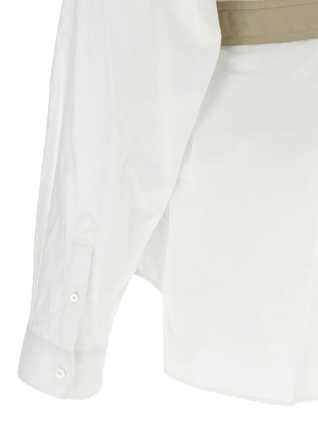 Long-Sleeved Belt Shirt