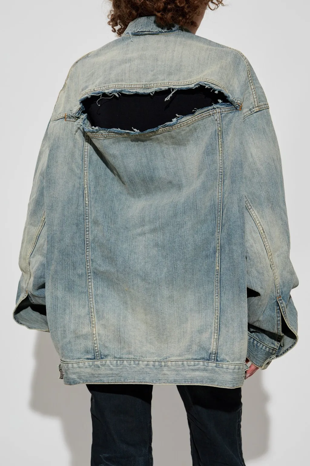 Collared Button-Up Denim Jacket