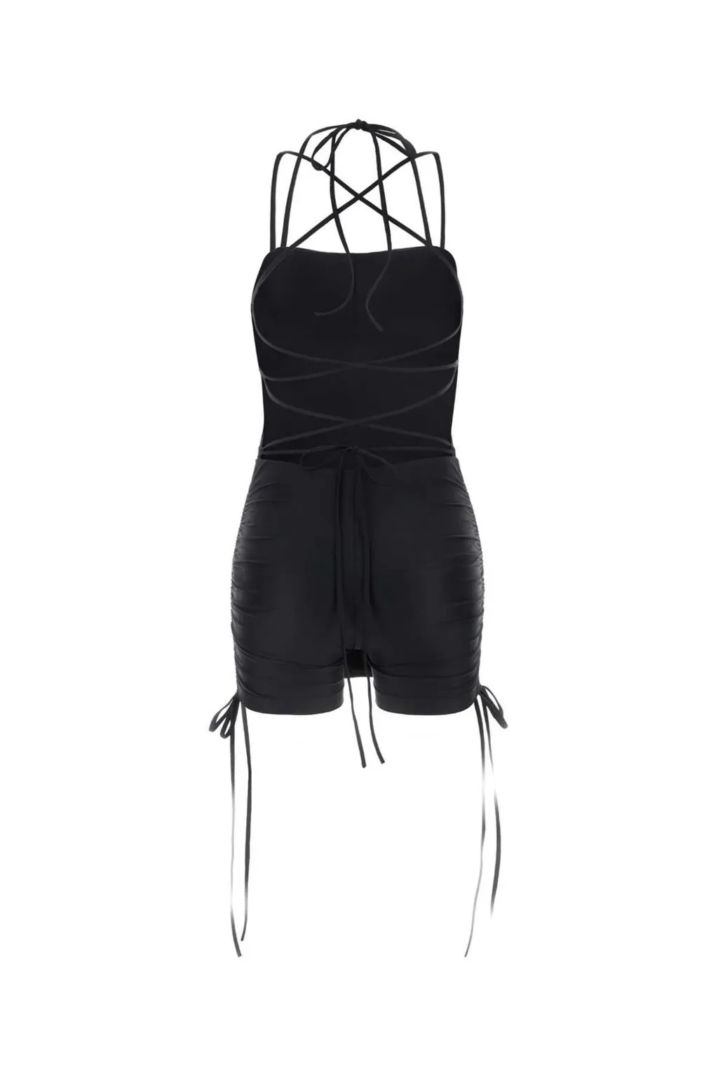 Open-Back Stretch Mini Dress