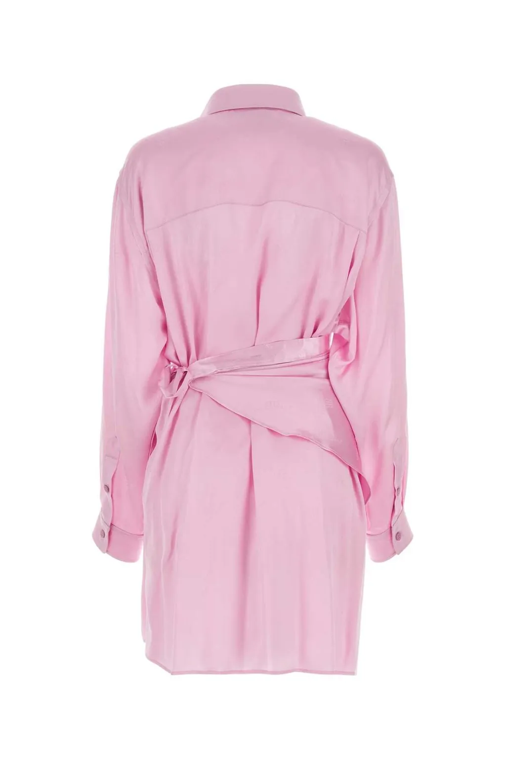 Collared Wrap Shirt Dress