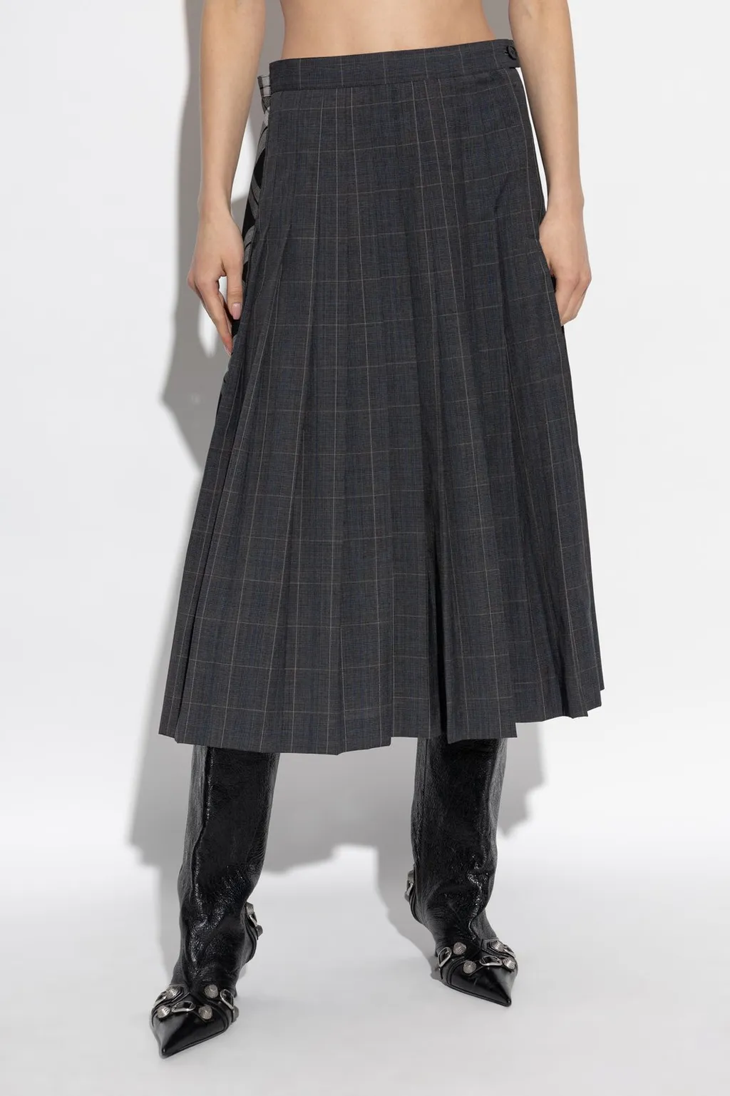 Panelled Pleated Skirt