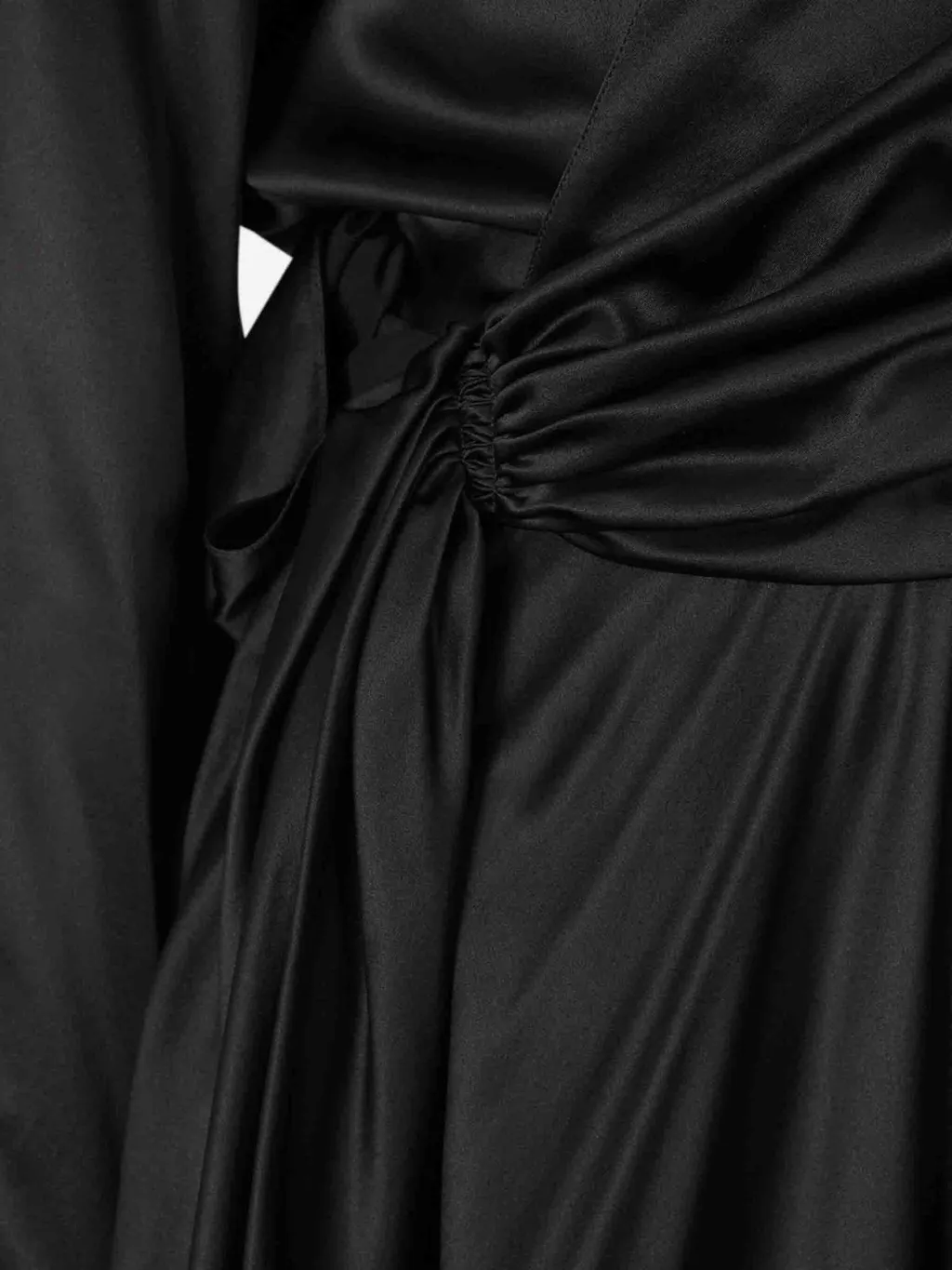 Draped Asymmetric Midi Dress