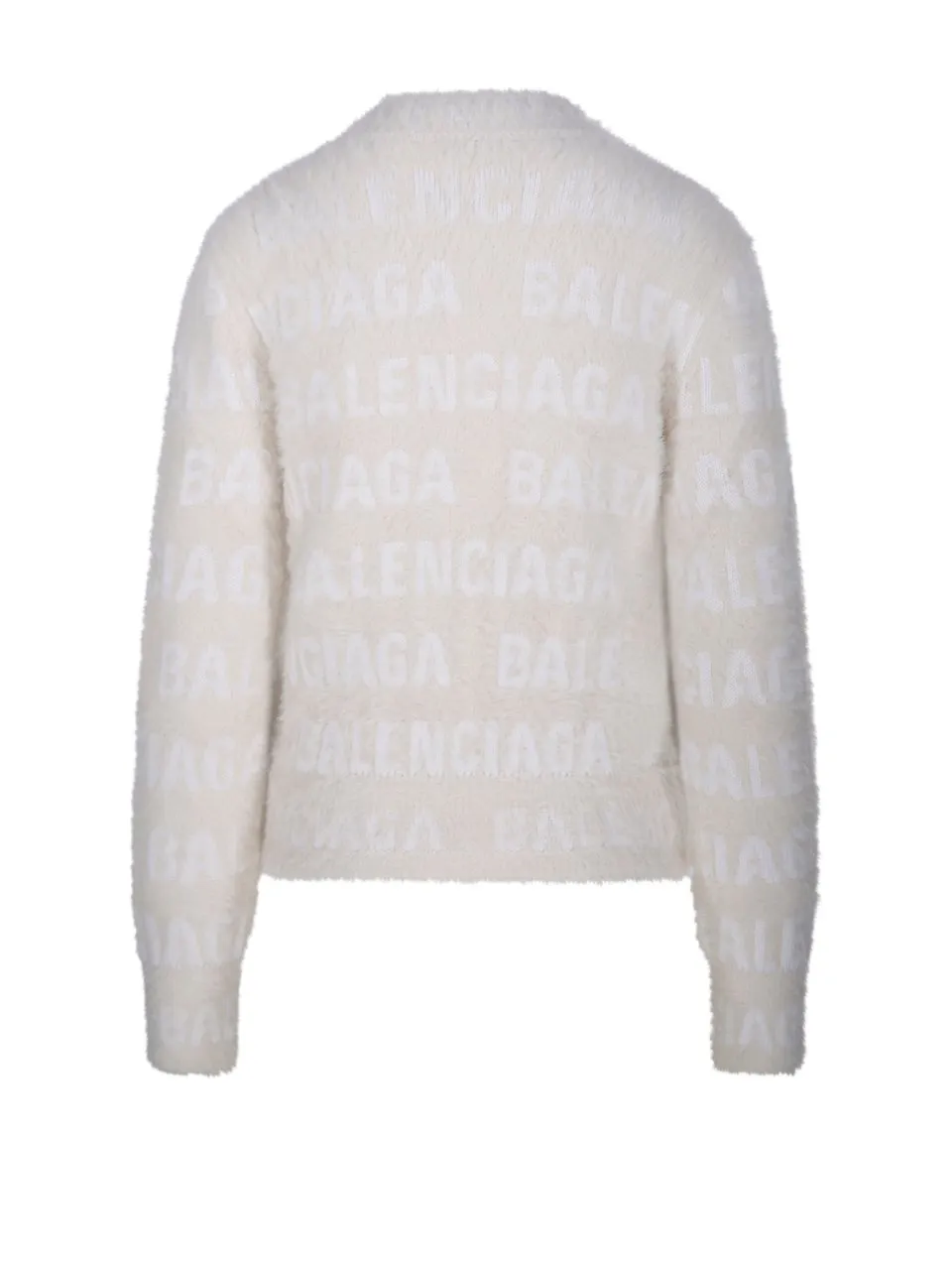 Allover Logo Furry Fitted Sweater