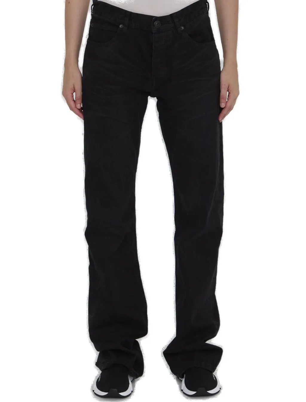 Low-Waisted Straight-Leg Jeans