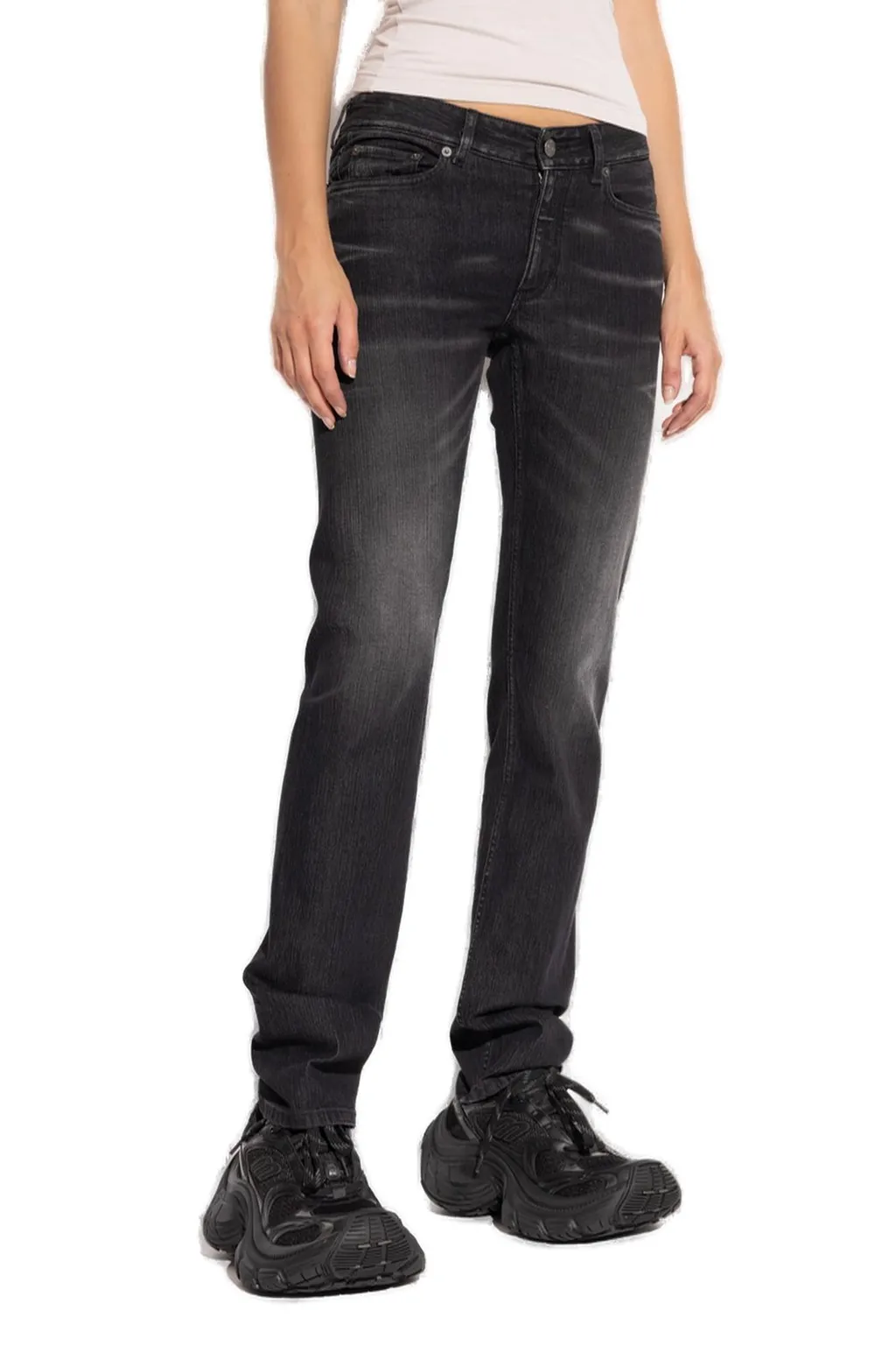 Logo Patch Slim Fit Jeans