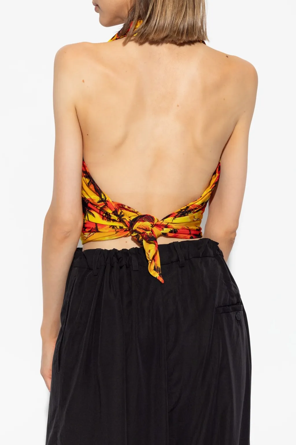 Graphic Print Backless Top