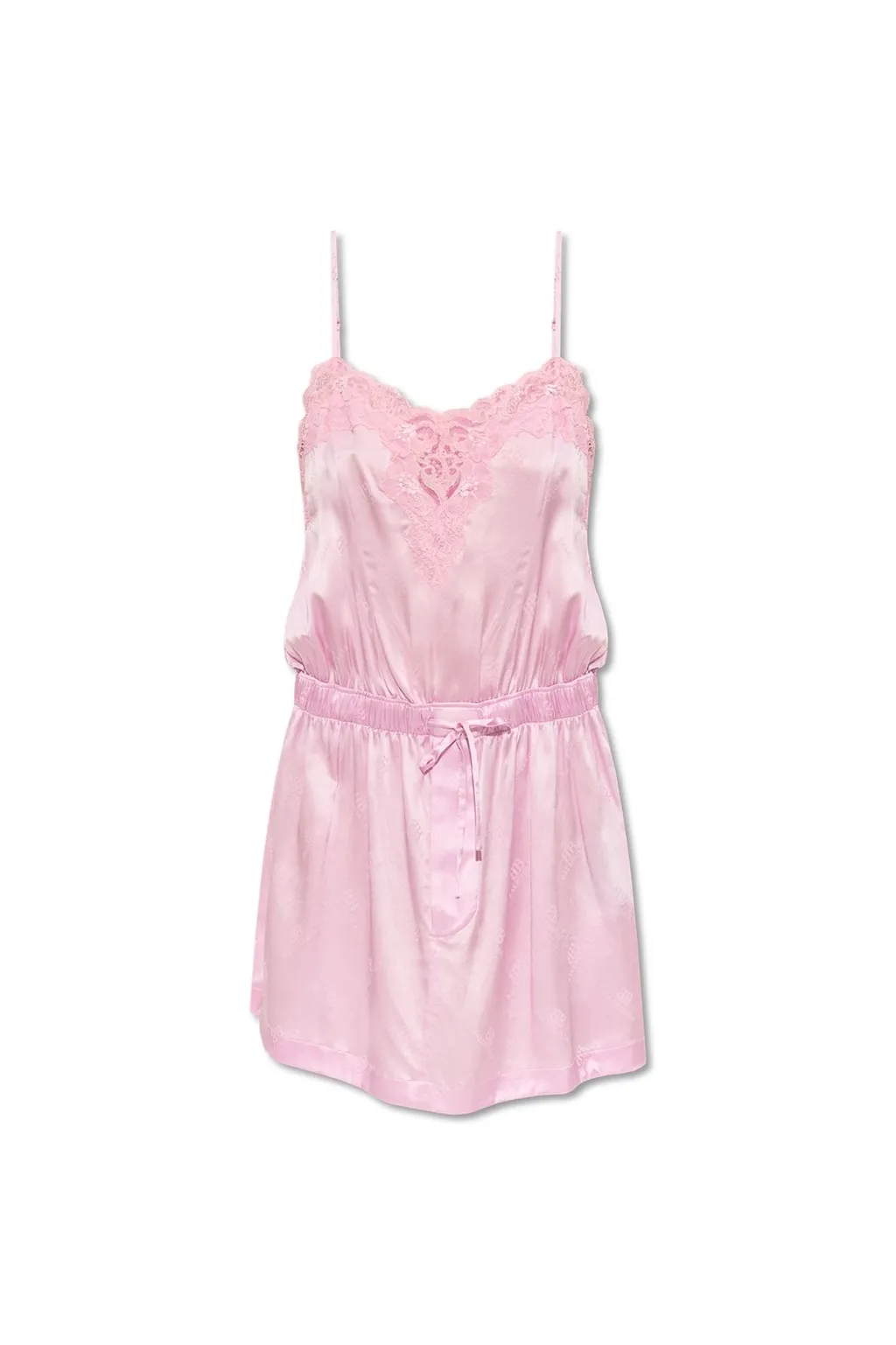 Lace Trim Spaghetti Strap Mini Dress