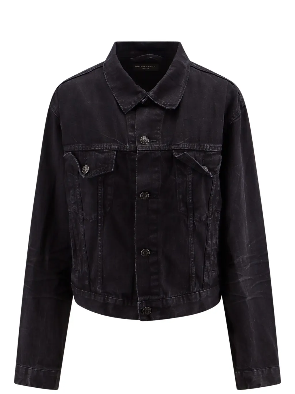 Collared Button-Up Denim Jacket