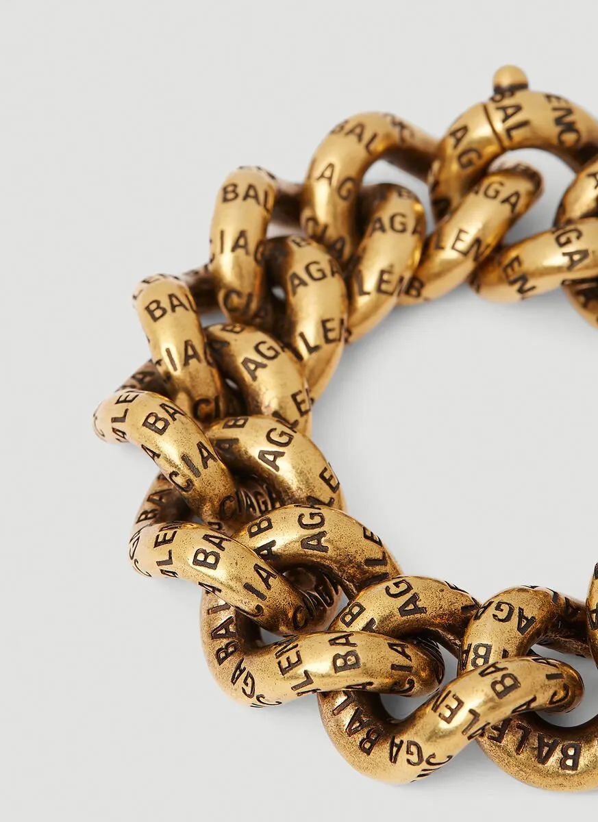 Logo Engraved Chain Bracelet