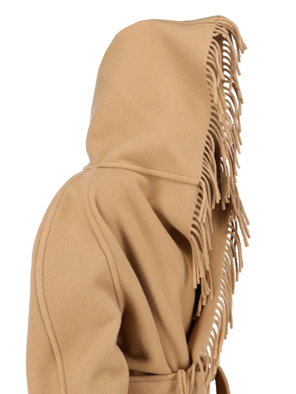 Belted Fringed Coat