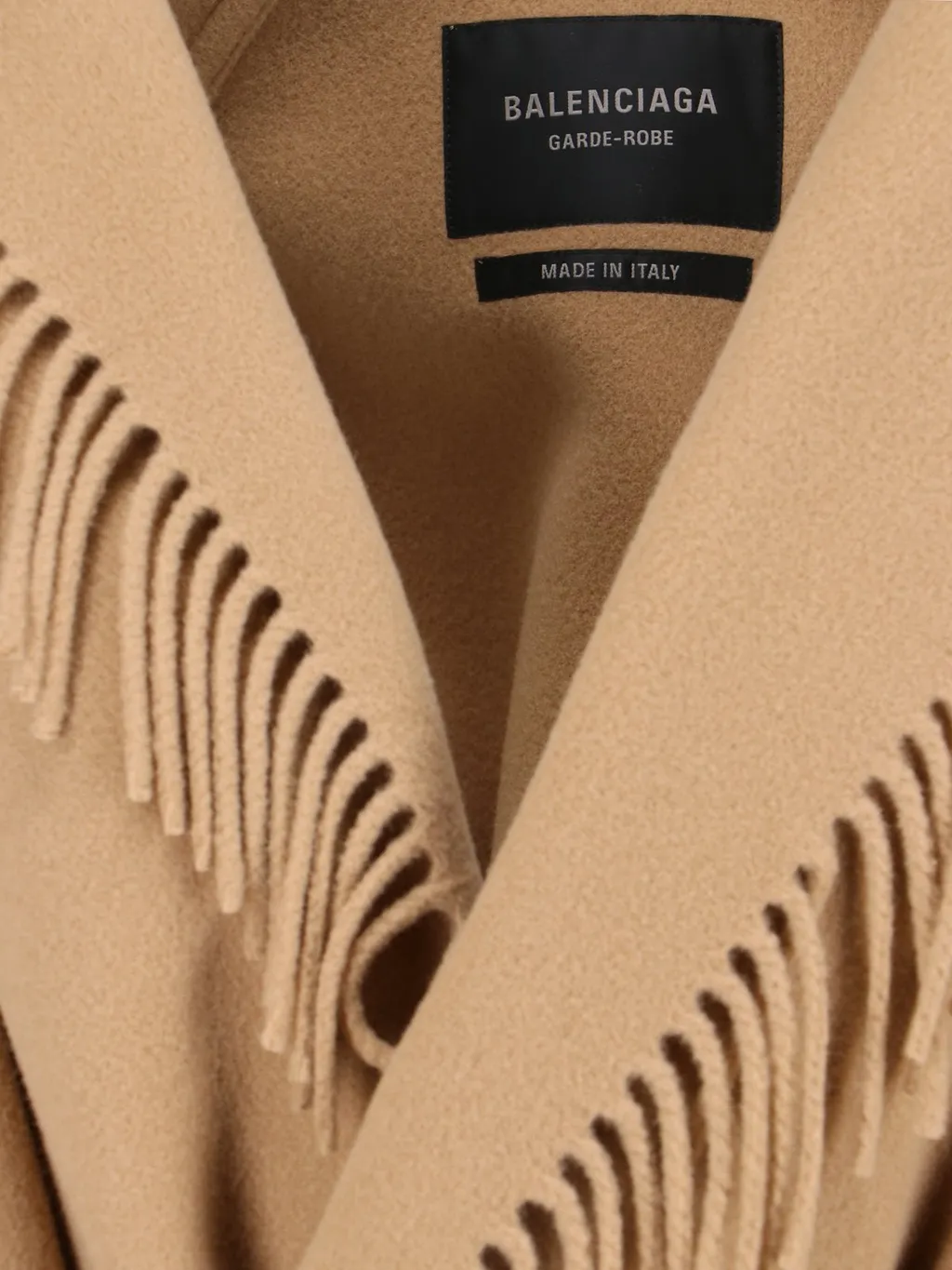 Belted Fringed Coat