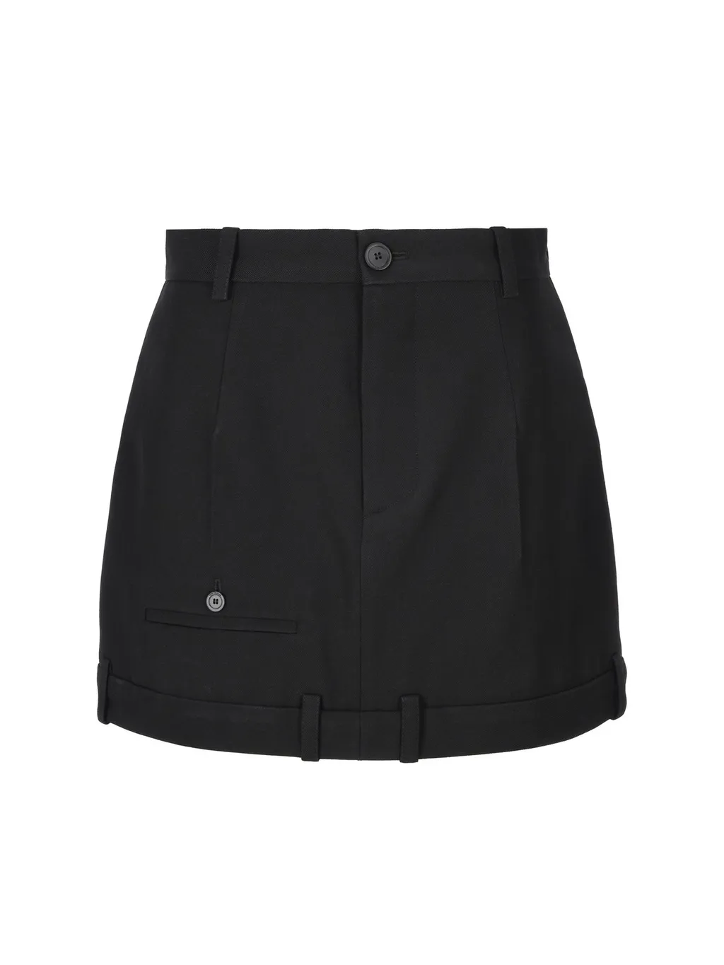 Twill Deconstructed Mini Skirt