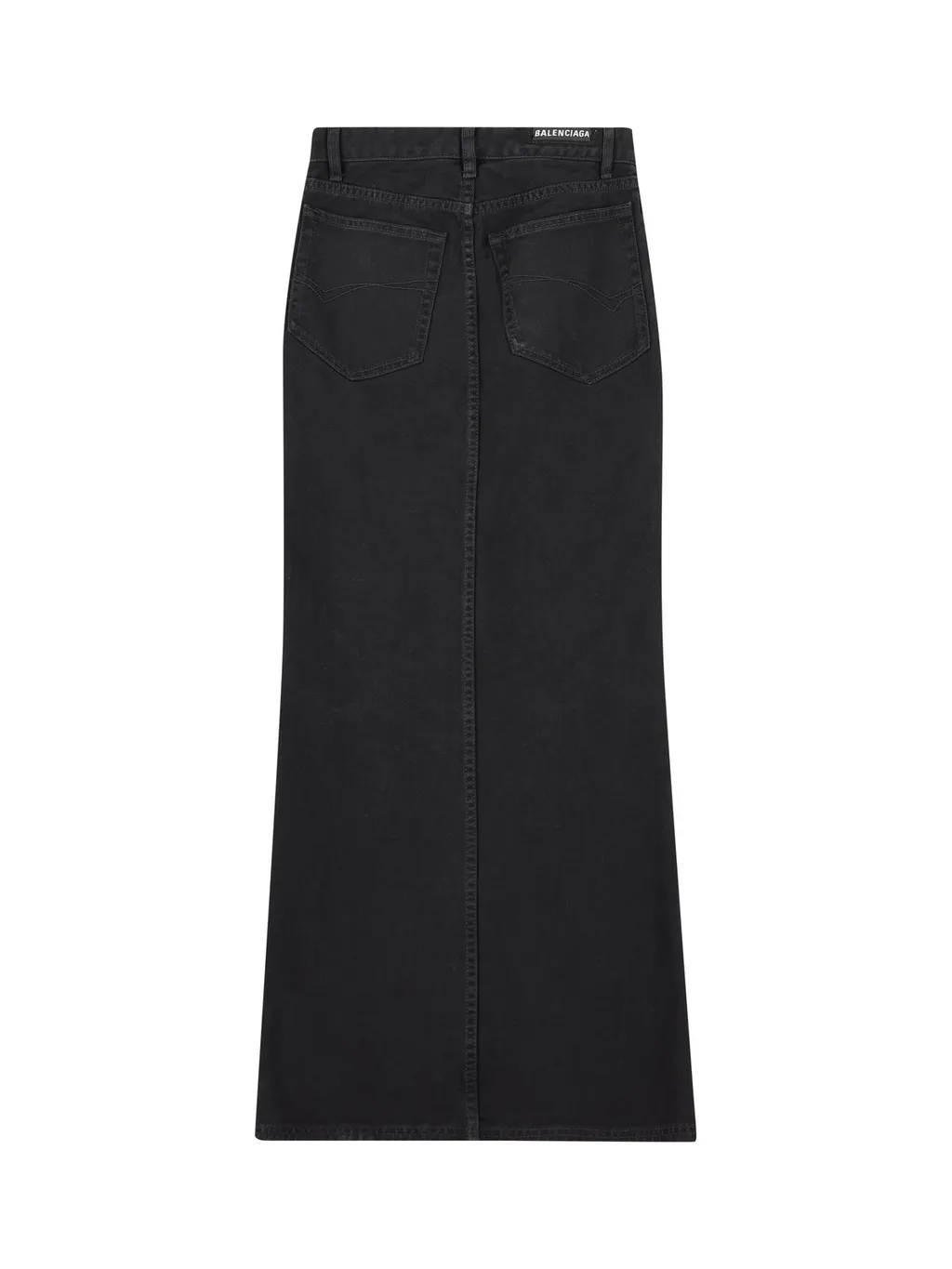 Centre Slit Denim Pencil Skirt