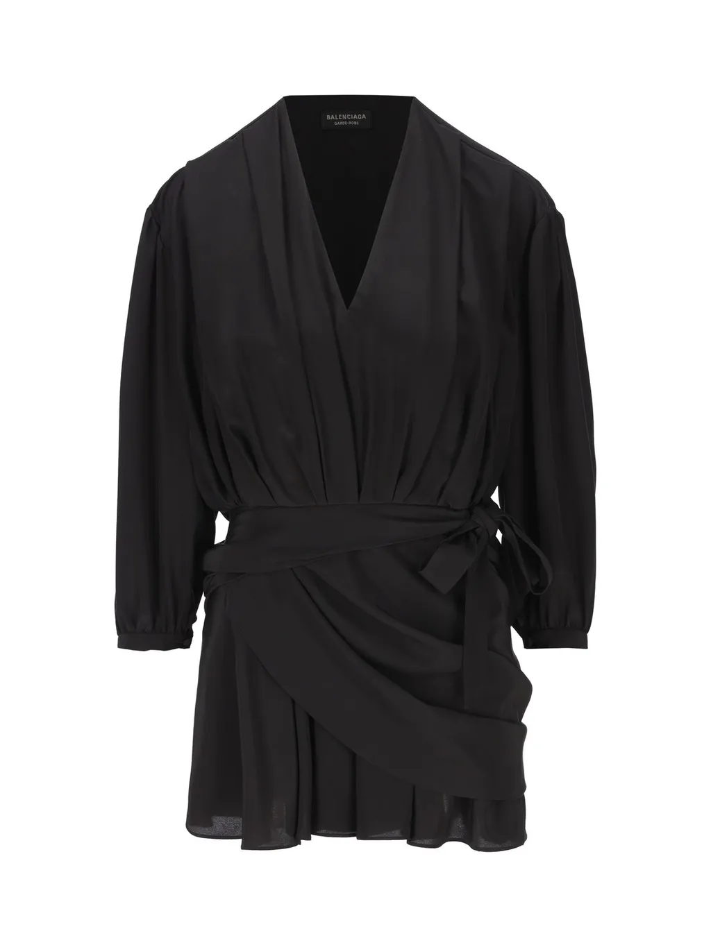 Tie Detailed Draped Dress