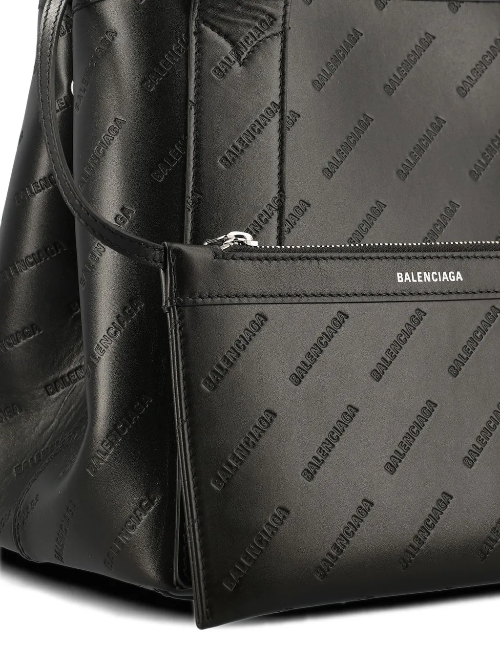 Allover Logo Embossed Tote Bag