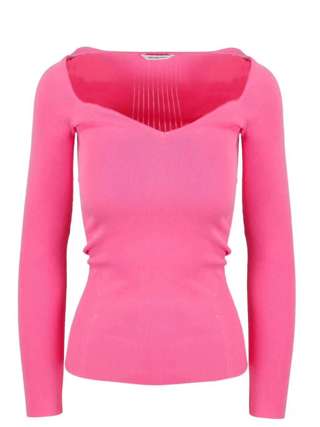 Sweetheart Neckline Knit Top