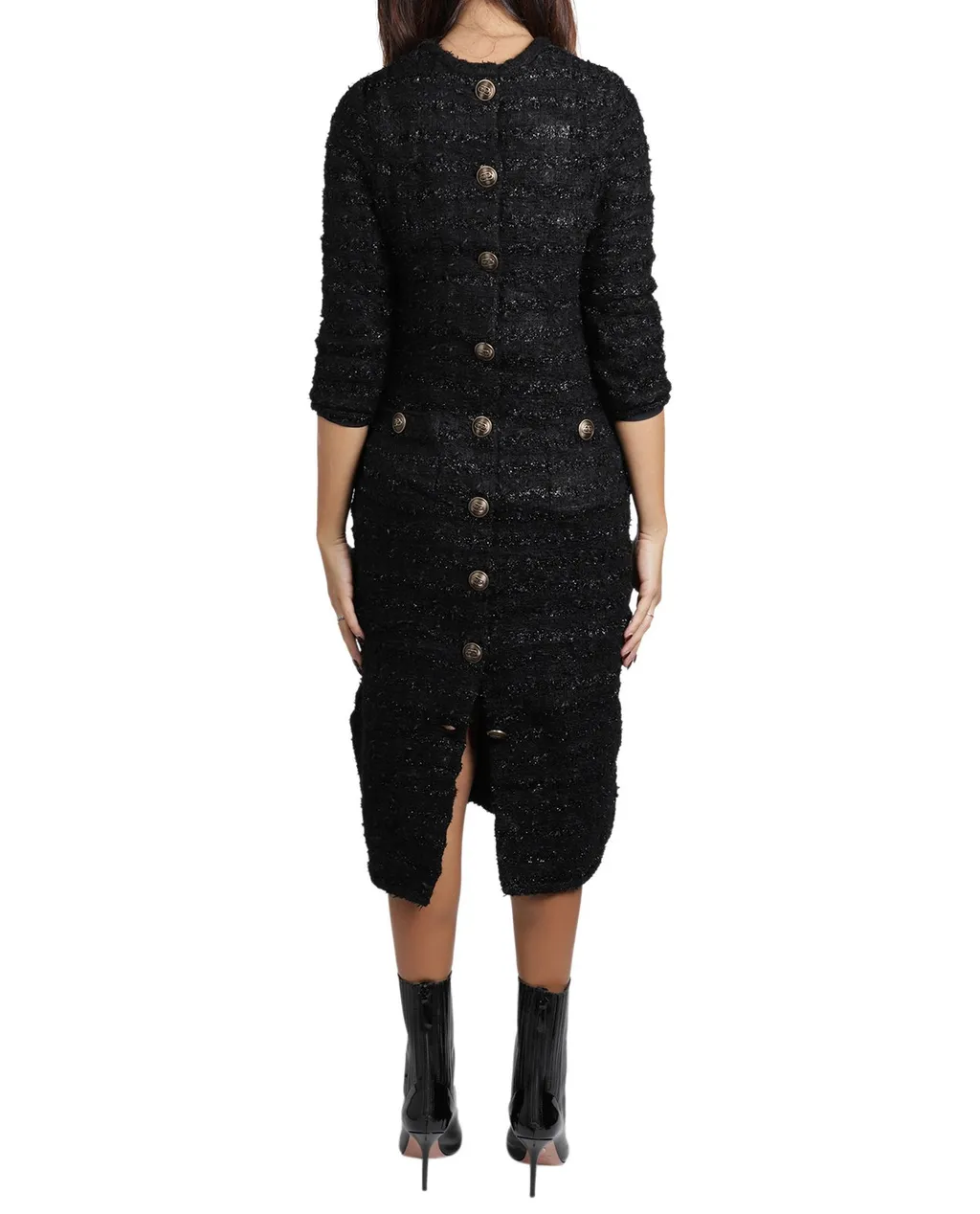 Crewneck Tweed Dress