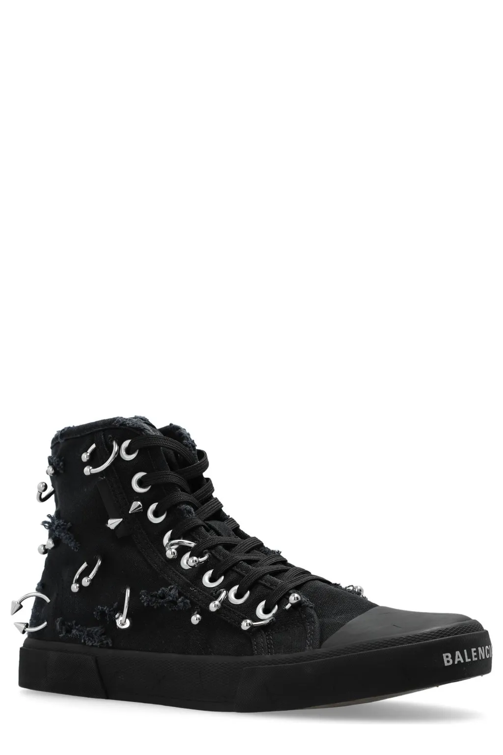 Paris Destroyed High-Top Sneakers