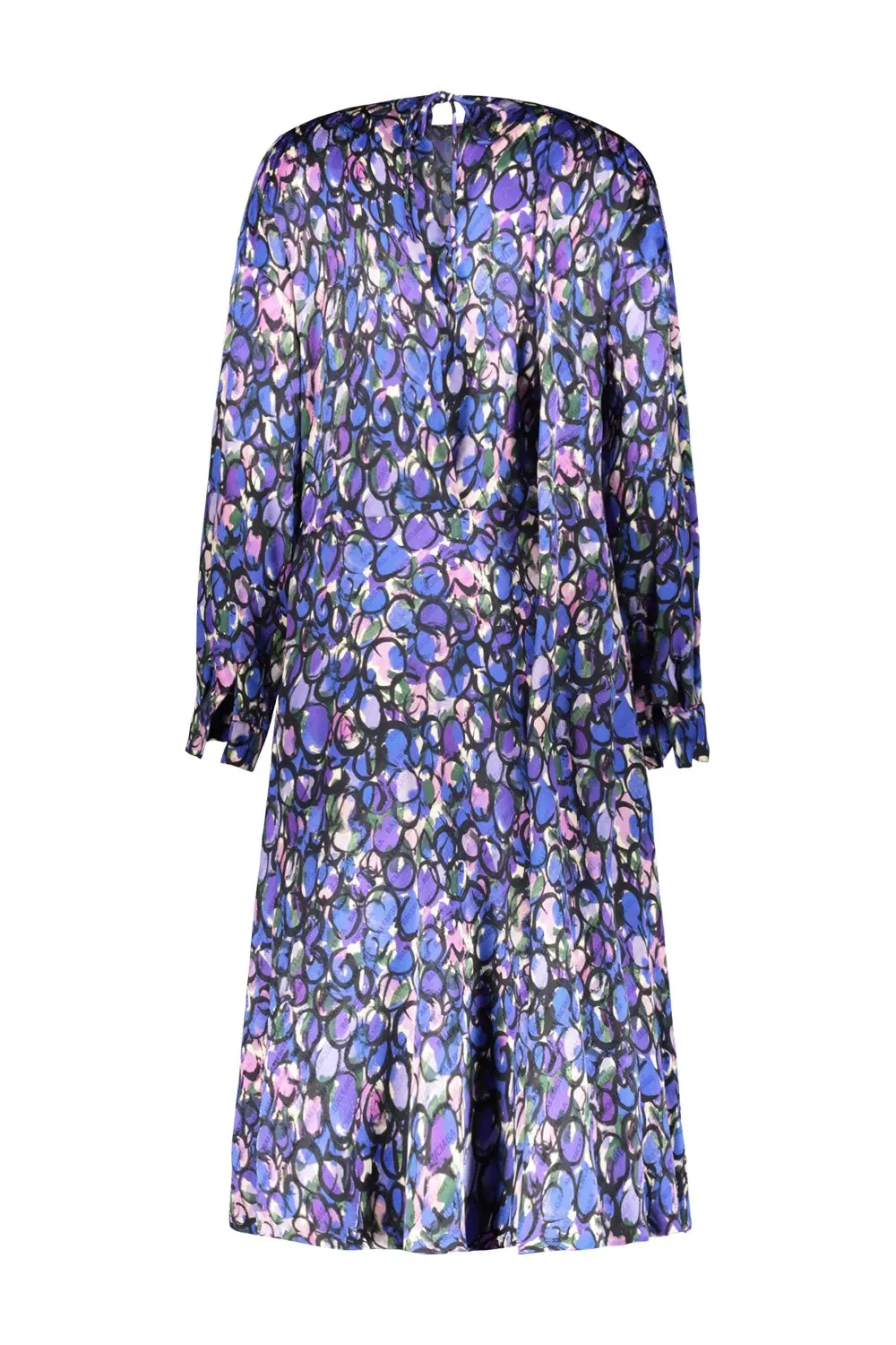 All-Over Patterned Long-Sleeved Dress