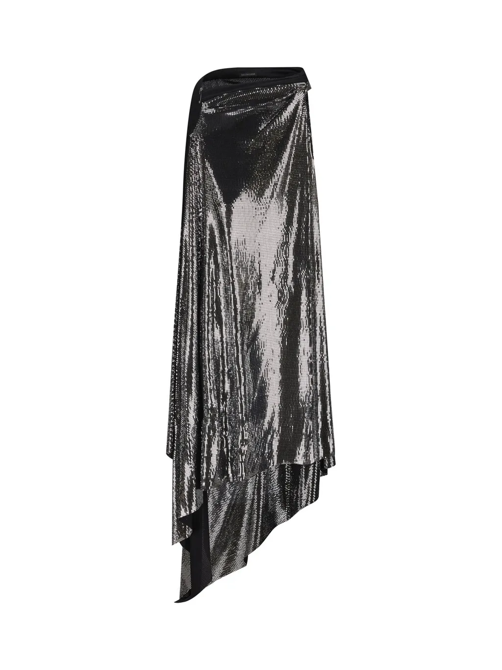 Metallic-Effect Asymmetric Gown