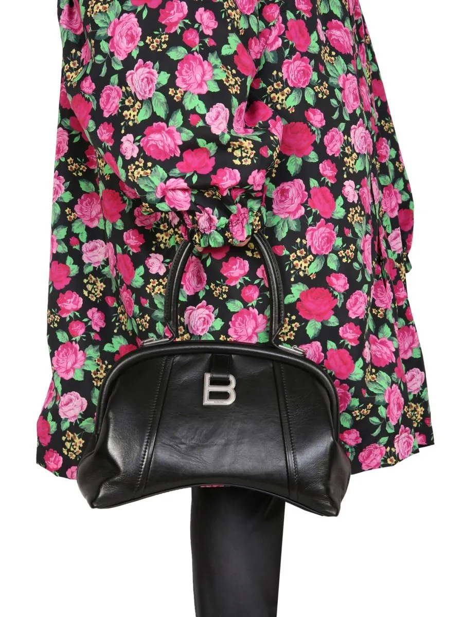 Floral Pattern Hooded Coat