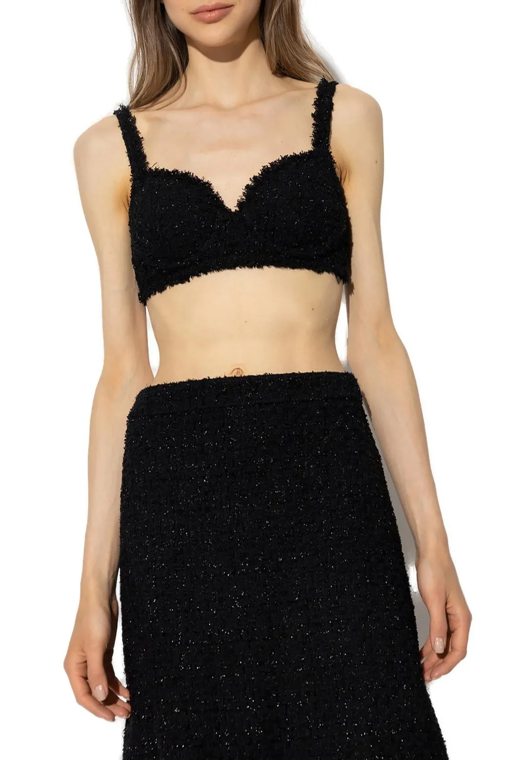 Cropped Tweed Tank Top
