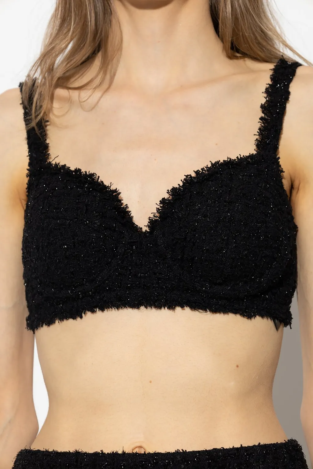 Cropped Tweed Tank Top