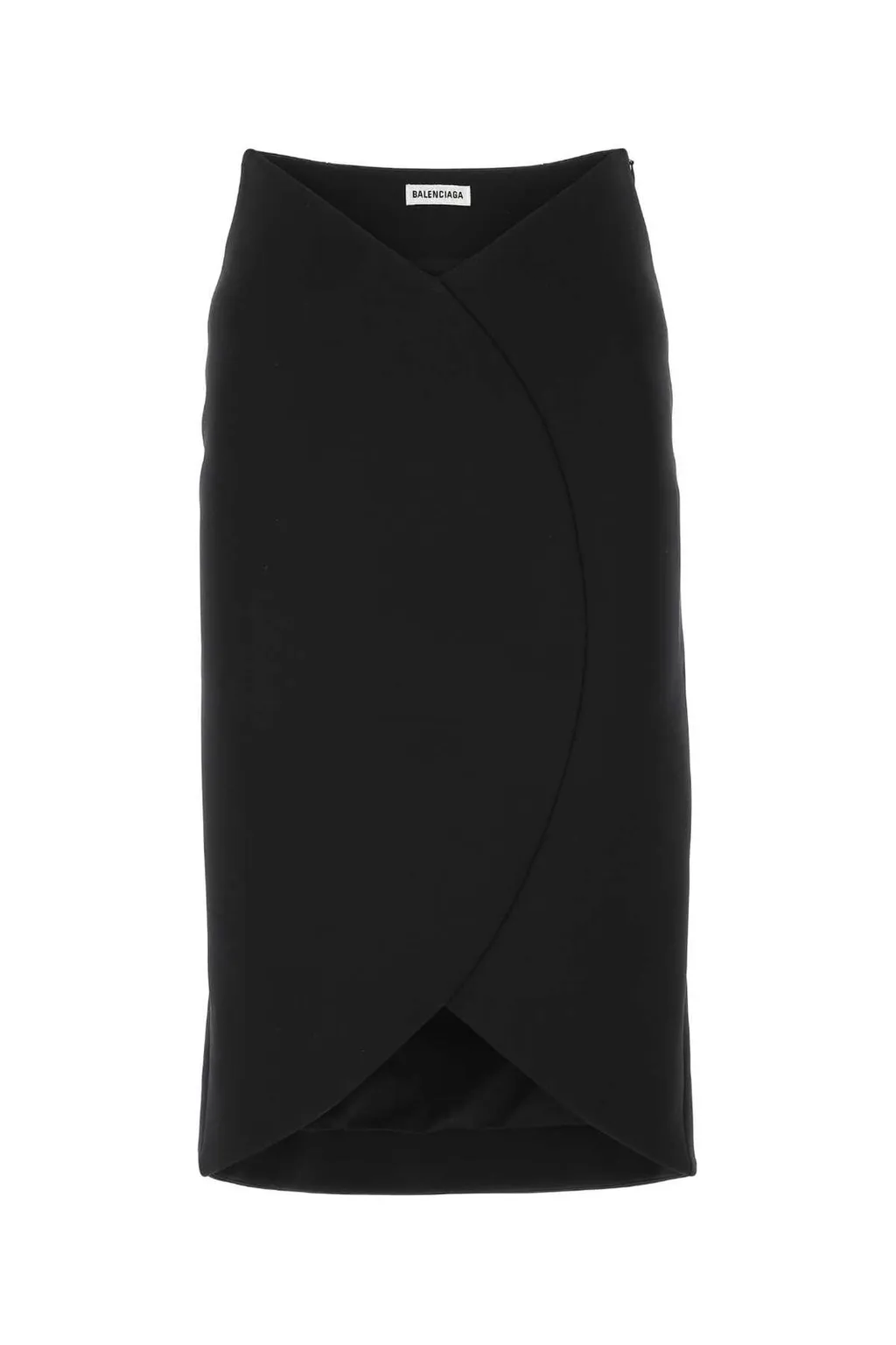 Wrap Midi Pencil Skirt