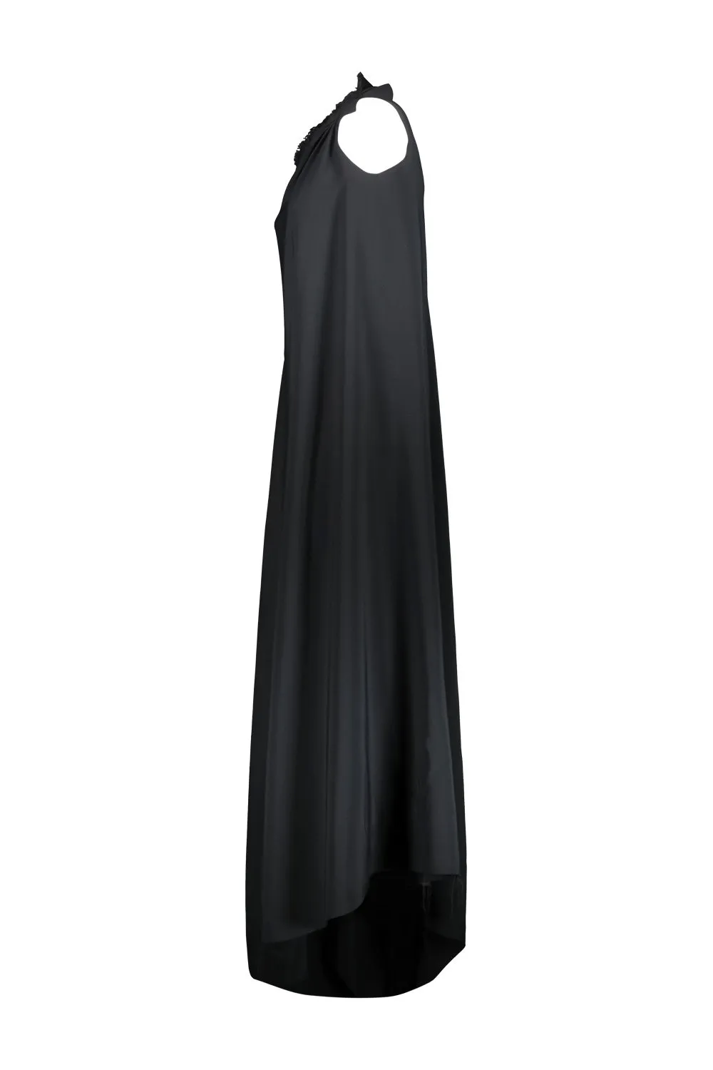 Asymmetric Draped Sleeveless Dress