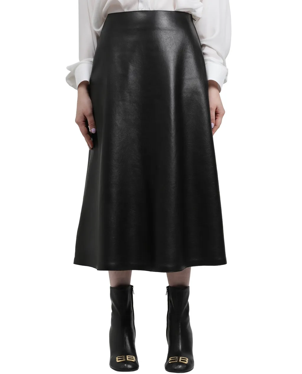A-Line Leather Skirt